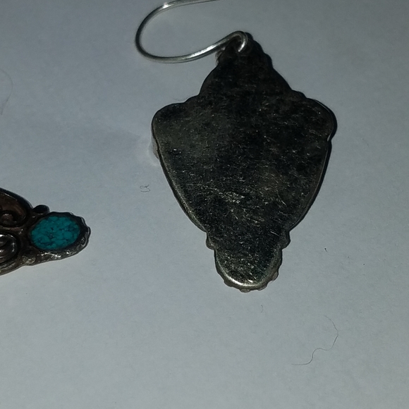 Turkish inlaid Gemstone earrings - Picture 2 of 6